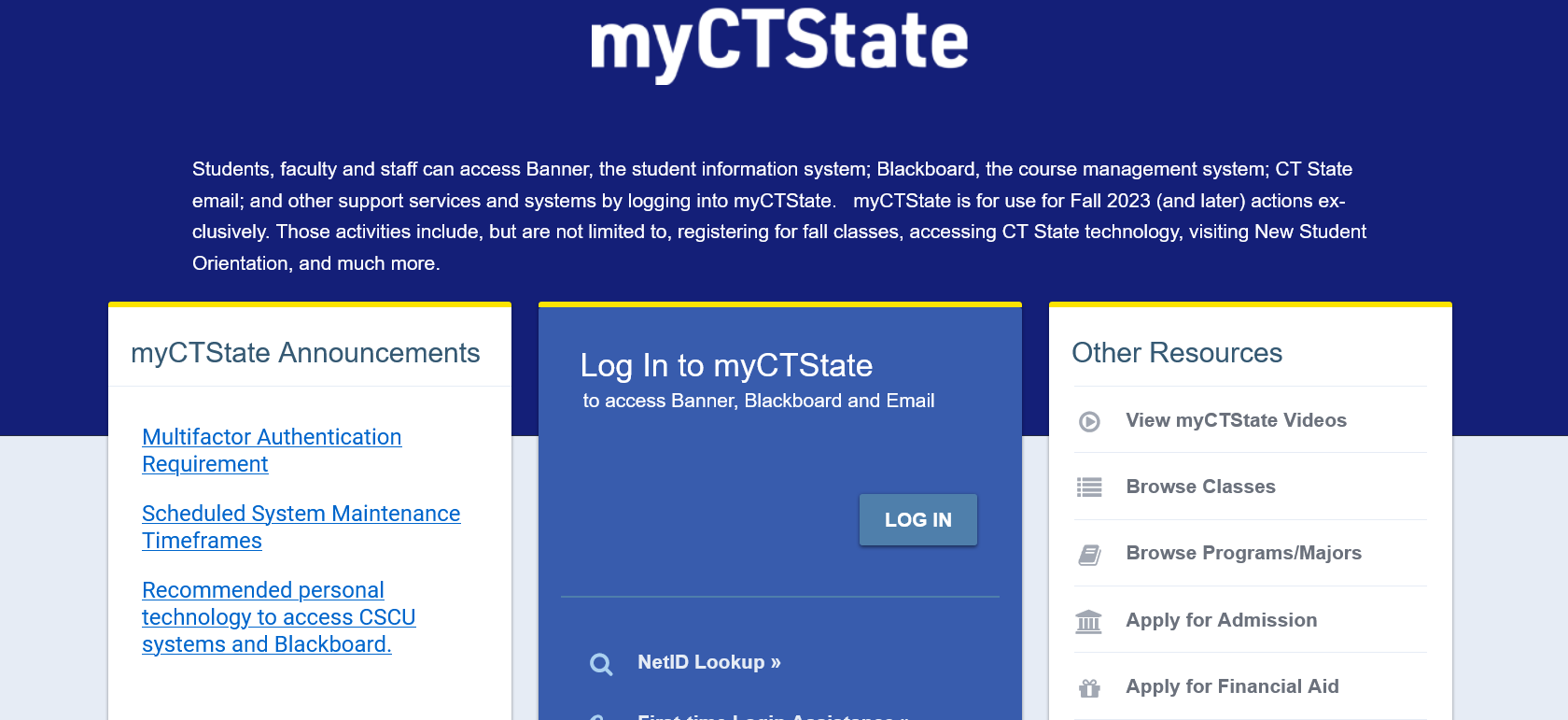 How to log into  Connecticut State University System(CSCU)