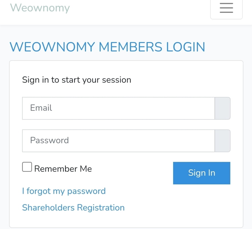 Weownomy Member Register