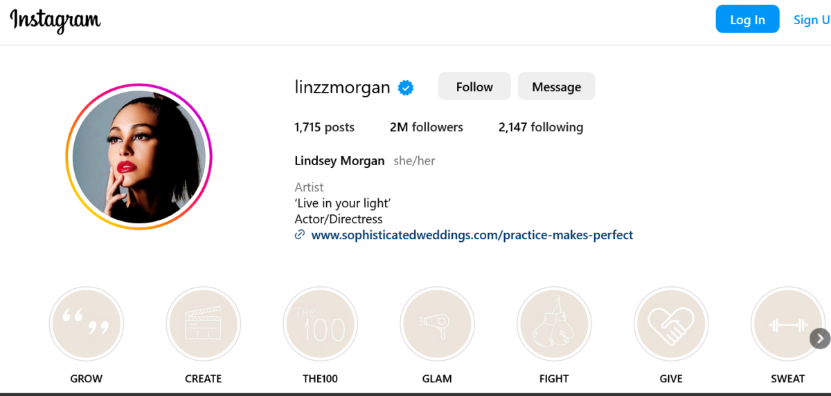 lindsey morgan Instagram Account