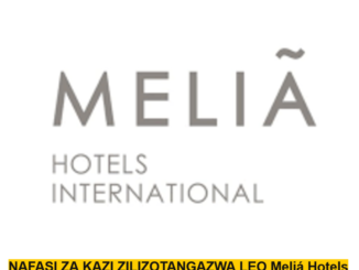 Job Vacancies at Meliá Hotels-Front of House Manager August 2024