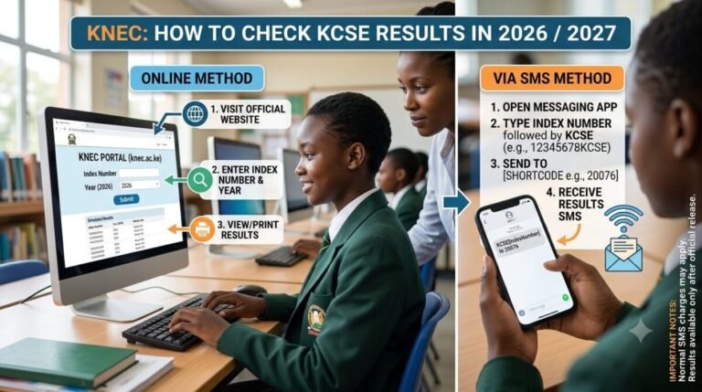 KNEC:How to check KCSE results in 2026 /2027 online and via SMS