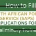How to Fill SAPS Trainee Application Form