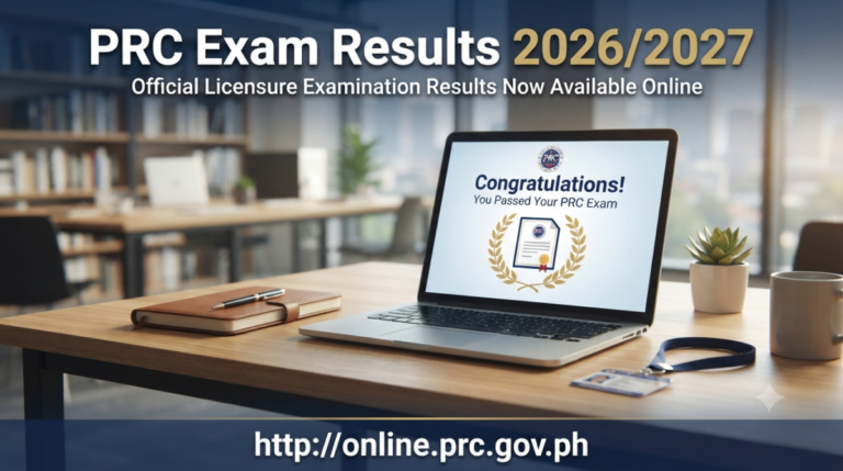 PRC Exam Result 2026/2027 | http://online.prc.gov.ph
