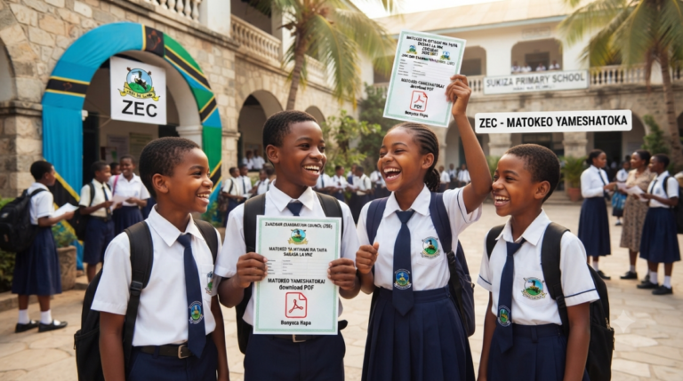 Standard four examination results 2026 /2027 Zanzibar PDF Download