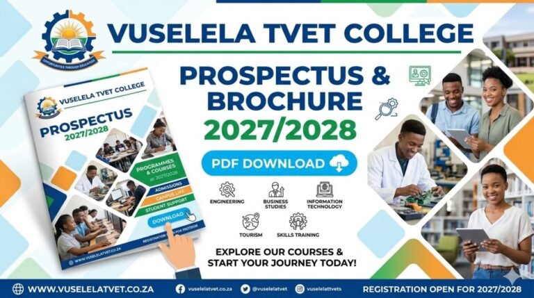 Vuselela TVET College Prospectus & Brochure 2027/2028 PDF Download