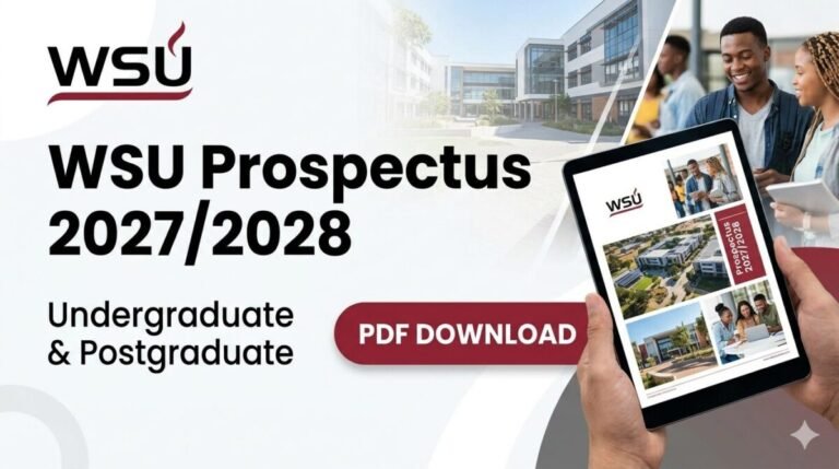 WSU Prospectus 2027/2028 PDF Download Undergraduate & Postgraduate