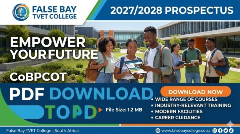 False Bay TVET College Prospectus 2027/2028 PDF Download False Bay TVET College Prospectus 2027/2028 PDF Download