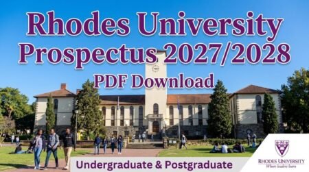 Rhodes University Prospectus 2027/2028 PDF Download Undergraduate & Postgraduate Rhodes University Prospectus 2027/2028 PDF Download Undergraduate & Postgraduate
