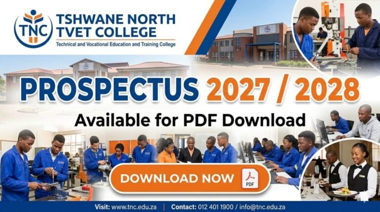 Tshwane North TVET College(TNC) Prospectus 2027 / 2028 PDF Download