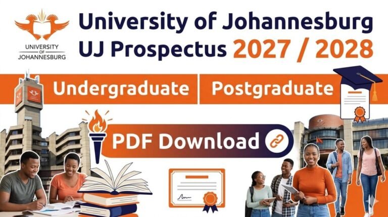University of Johannesburg UJ Prospectus 2027 /2028 PDF Download