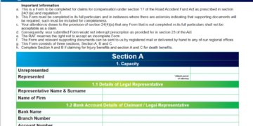 Road Accident Fund (RAF) 1 Form pdf download