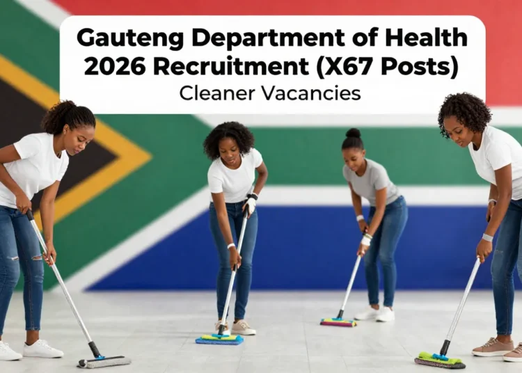 Gauteng Department of Health 2026 Recruitment (X67 Posts)Cleaner Vacancies