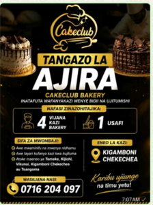 Job Opportunity: Bakery Staff & Cleaner