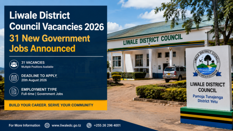 Liwale District Council Vacancies 2026: 31 New Government Jobs Announced