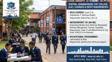 CJC courses offered and entry requirements -Central Johannesburg TVET College