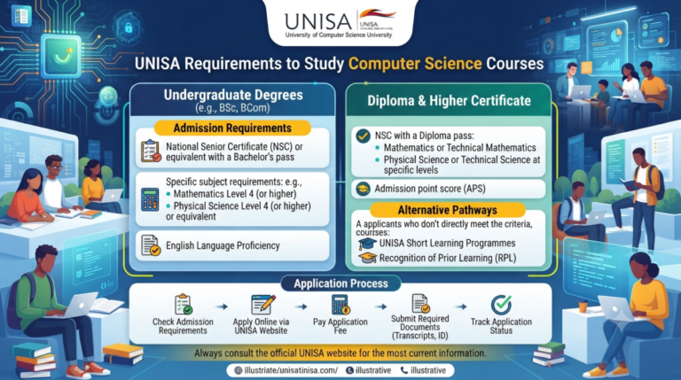 UNISA Requirements to study Computer Science Courses