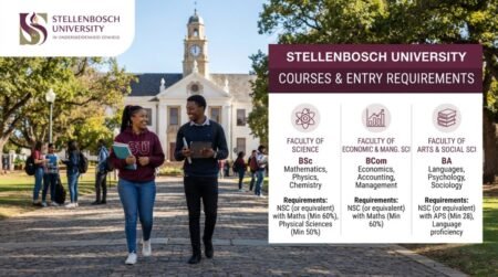 Stellenbosch University courses offered and entry requirements