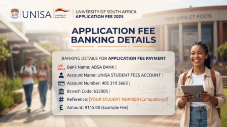 UNISA Application Fee Banking Details