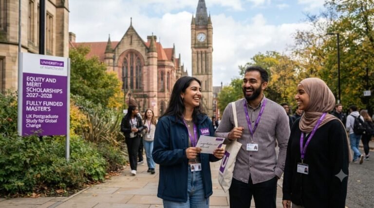 University of Manchester Equity and Merit Scholarships 2027–2028 in the UK | Fully Funded Master’s