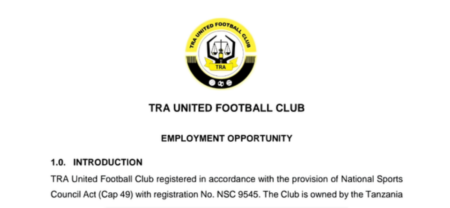 TRA United Football Club Vacancies August 2026: CEO Job Opportunity TRA United Football Club Vacancies August 2026: CEO Job Opportunity