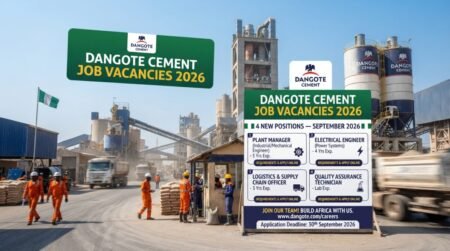 Dangote Cement Job Vacancies 2026: 4 New Positions — September 2026