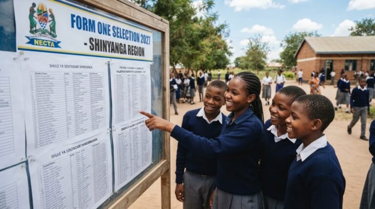 Form One Selection 2027 Shinyanga Region Download Names in PDF