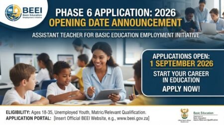 Assistant Teacher for Basic Education Employment Initiative (BEEI) Phase 6 Application 2026 Opening date Assistant Teacher for Basic Education Employment Initiative (BEEI) Phase 6 Application 2026 Opening date