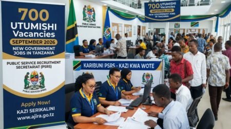 700 UTUMISHI Vacancies September 2026: New Government Jobs in Tanzania
