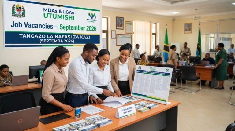 MDAs & LGAs UTUMISHI Job Vacancies — September 2026 MDAs & LGAs UTUMISHI Job Vacancies — September 2026
