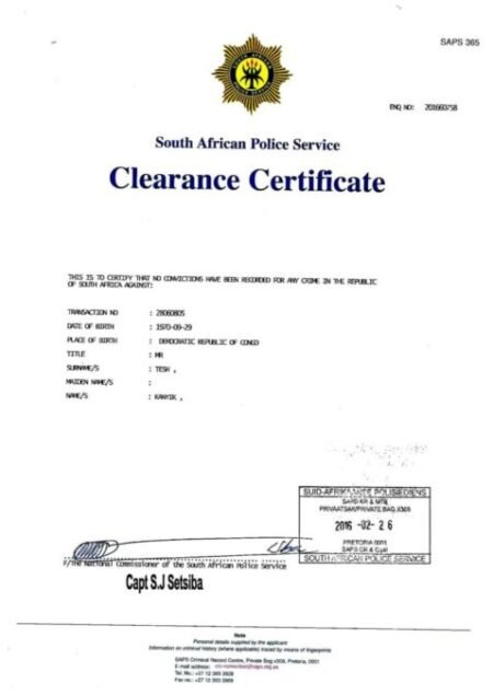 How to apply for a Police Clearance Certificate (PCC) in South Africa
