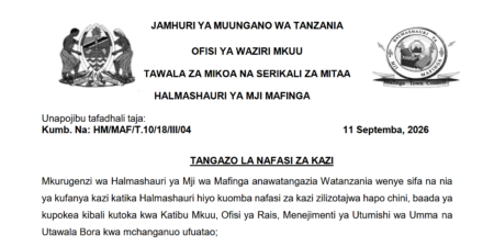 Job Vacancy Mafinga District Council September 2026